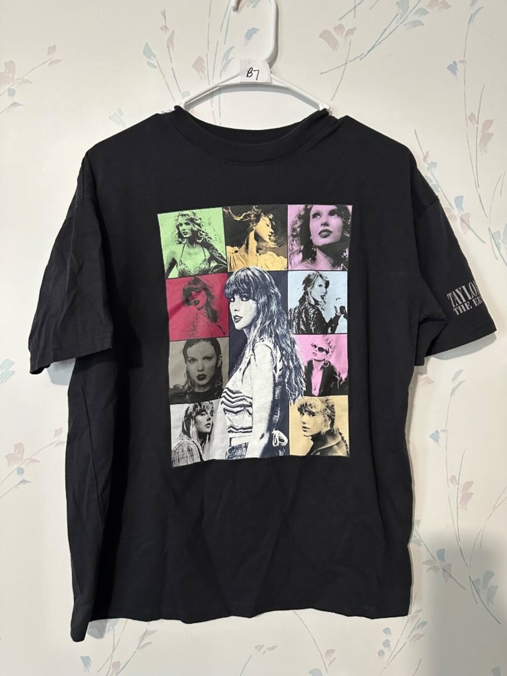 Taylor Swift The Eras Tour T-Shirt Black Multicolor Collage Graphic Short Sleeve
